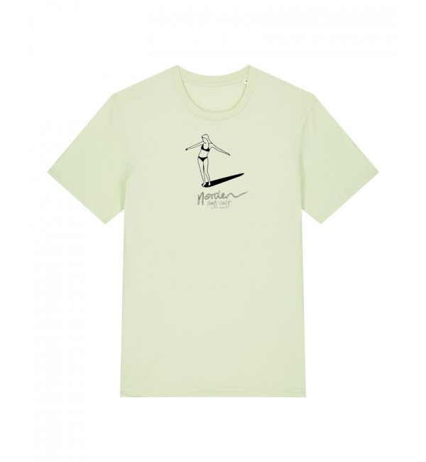 Classic T Unisex Longboard Girl steem green M