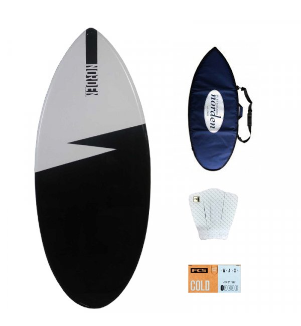 Skimboard black M + Bag + Pad + Wax