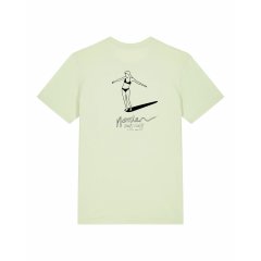 Classic T Longboard Girl steem green back print